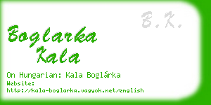 boglarka kala business card
